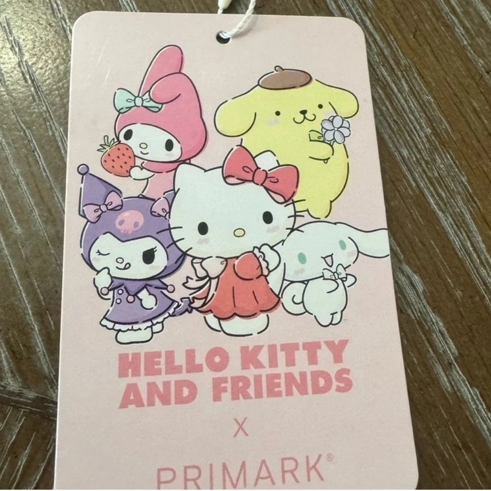 Primark Quilted Lavender Heart Hello Kitty Kuromi Pouch Cosmetic Makeup Bag